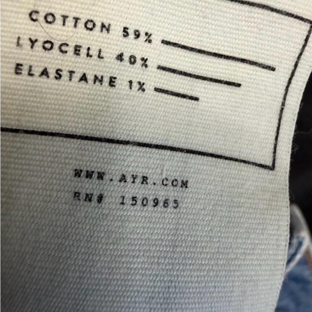 AYR the Roadie Jeans Women’s Relaxed Straight Leg Vintage Look Sz 27 - Picture 7 of 14